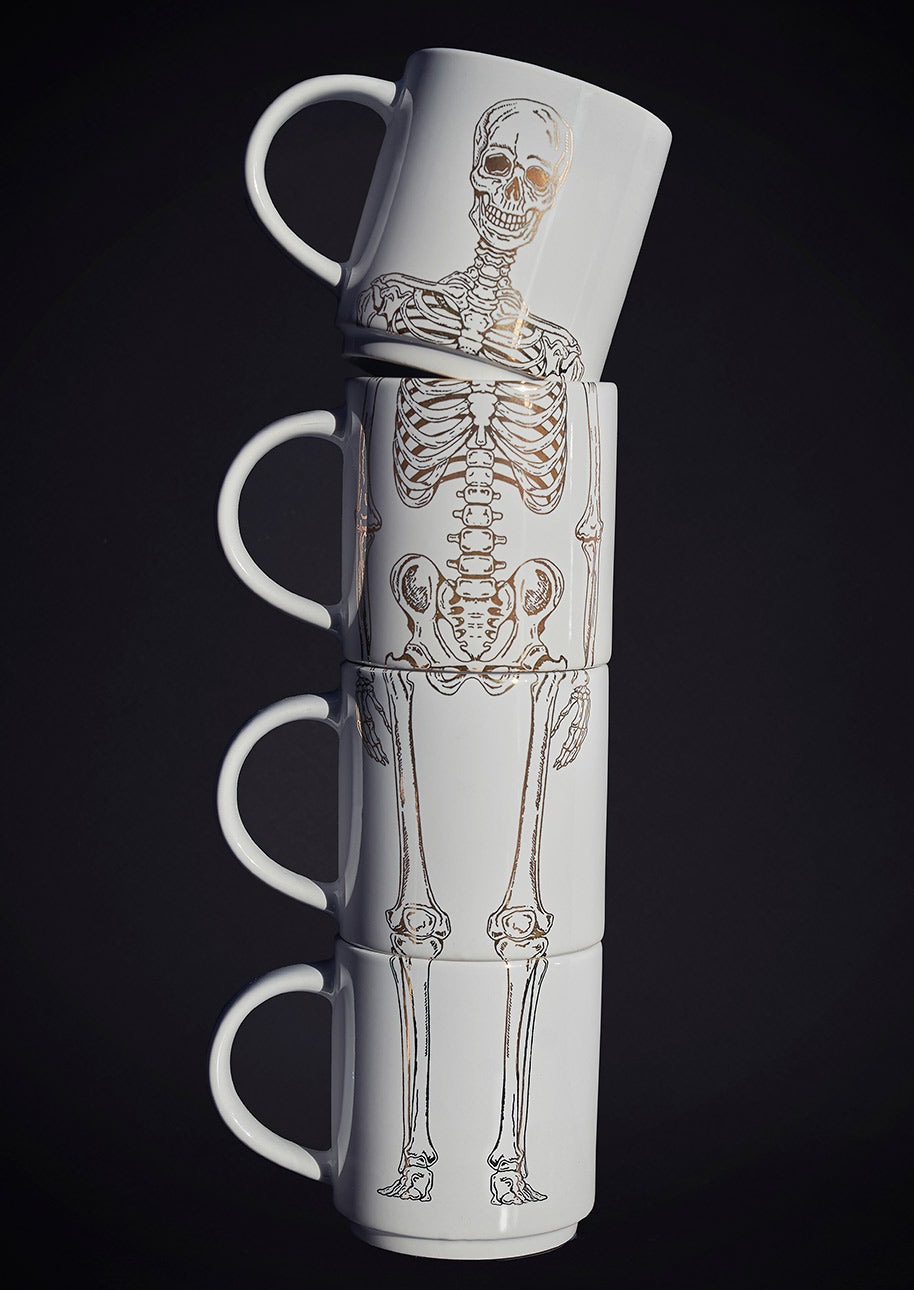 Limited Edition Stacking Mug Set in Coffin Box