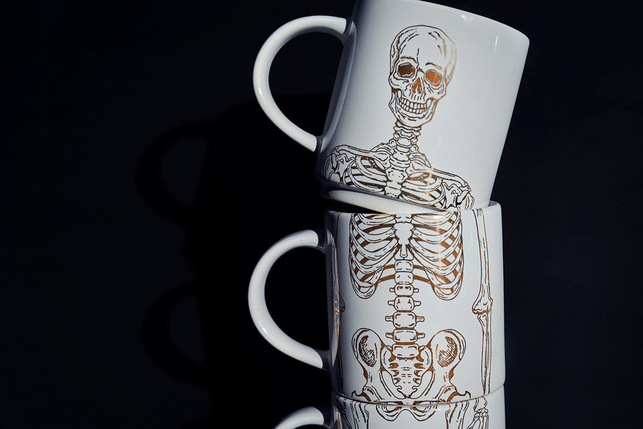 Limited Edition Stacking Mug Set in Coffin Box