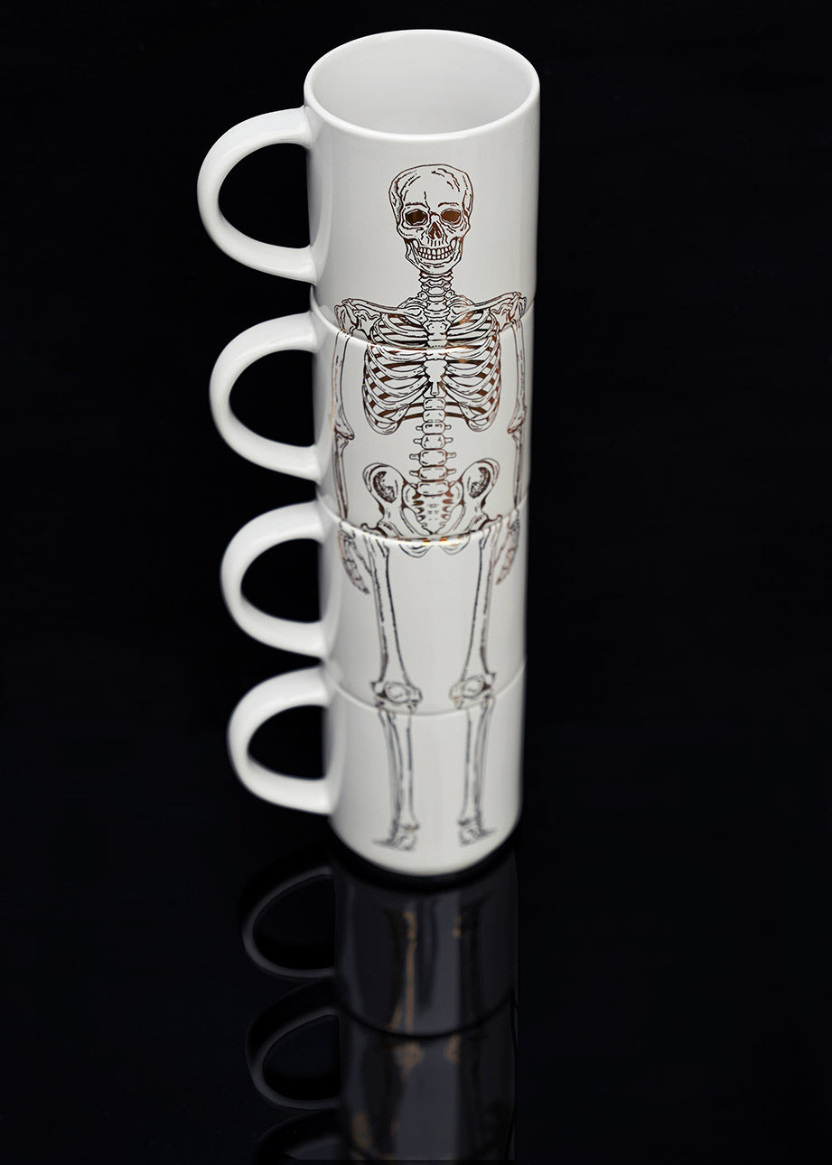 Limited Edition Stacking Mug Set in Coffin Box