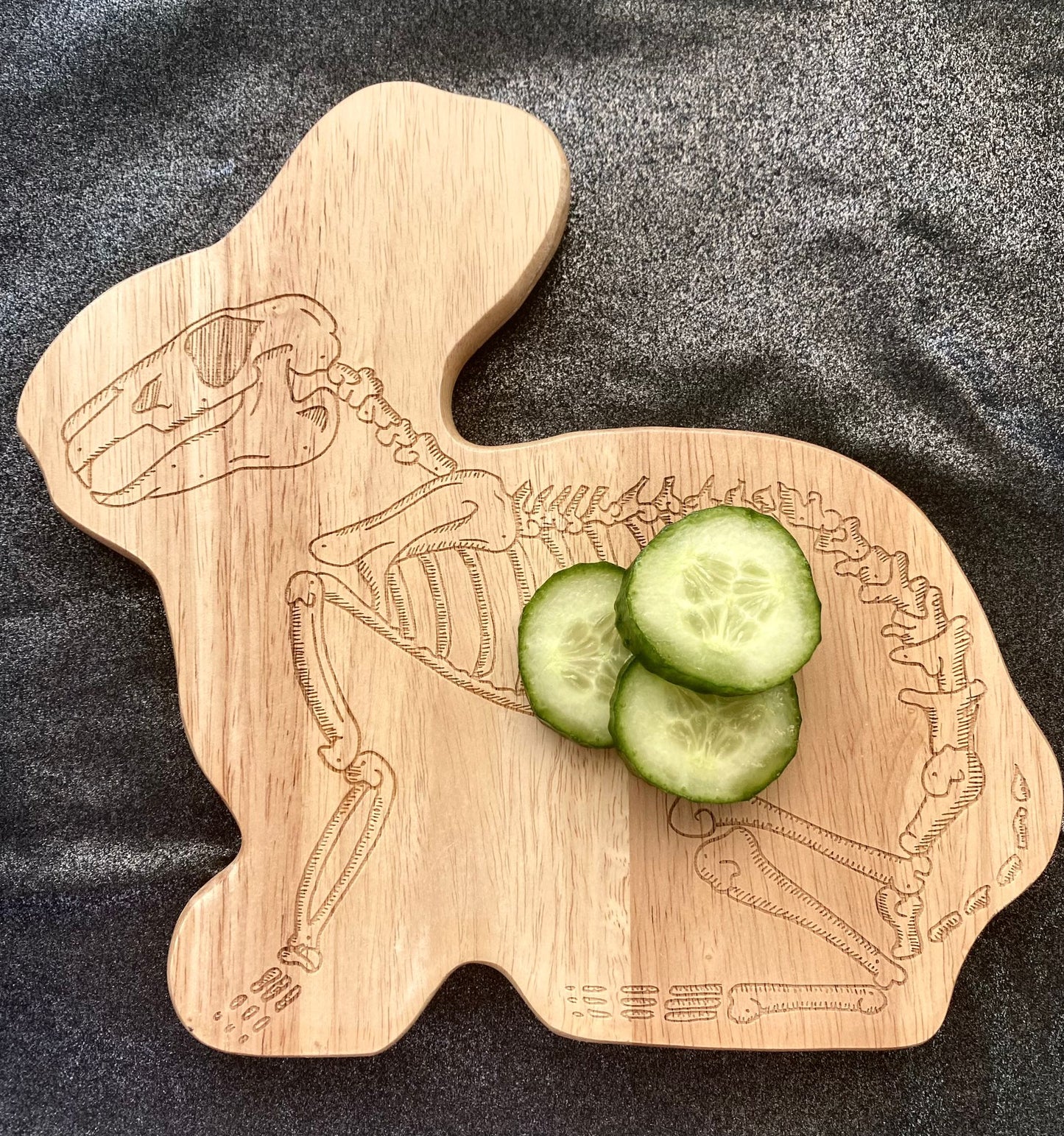 Laser Engraved Wooden Bunny Chopping Board