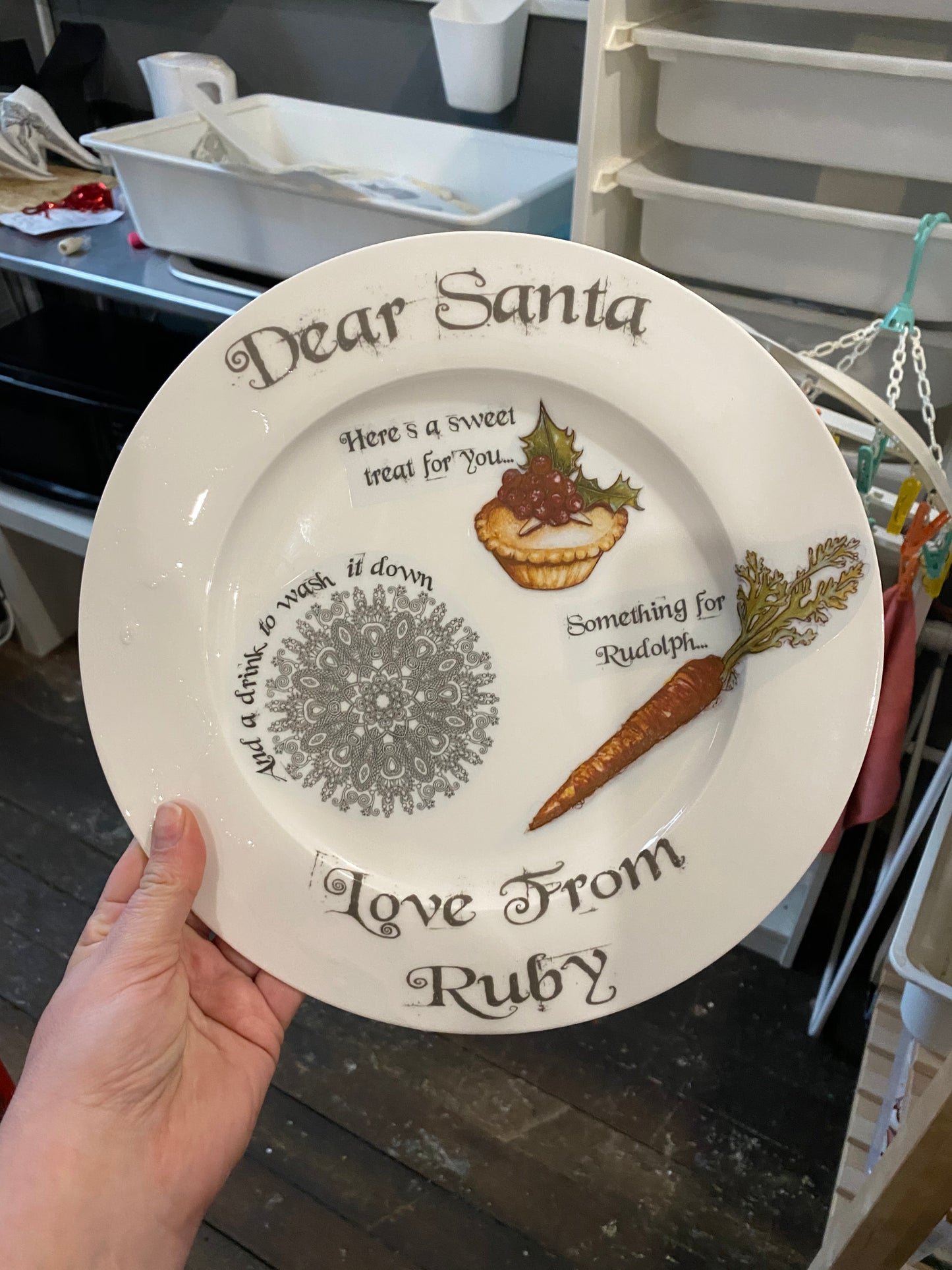 Dear Santa... Christmas Eve Plate