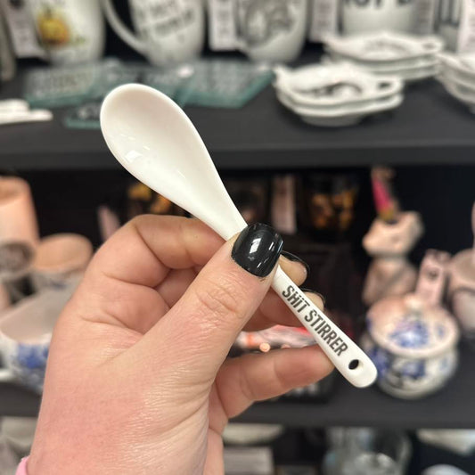 Shit Stirrer Ceramic Spoon