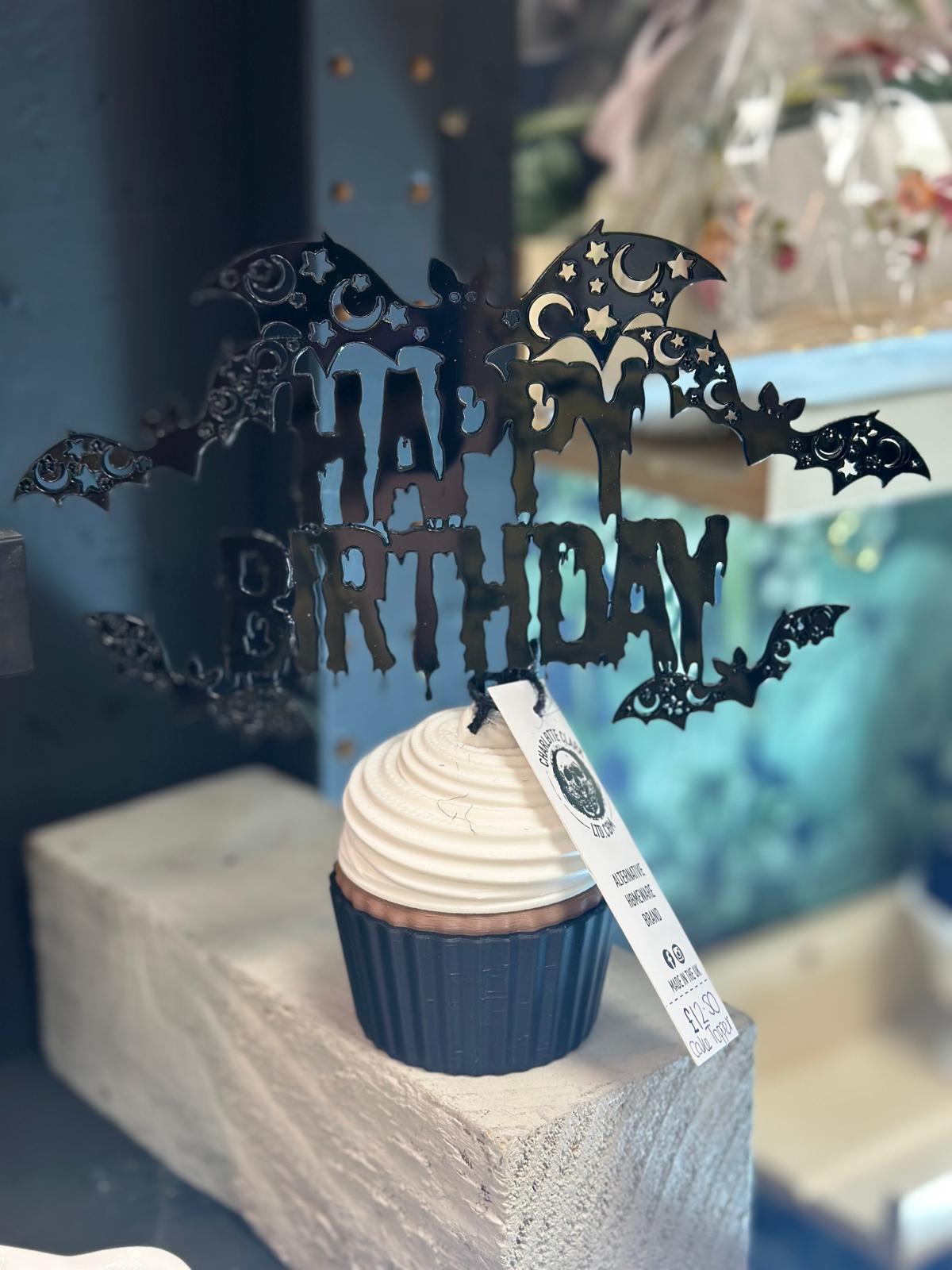 Birthday Bat Cake Topper