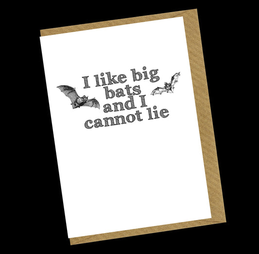 Big Bats Greetings Card