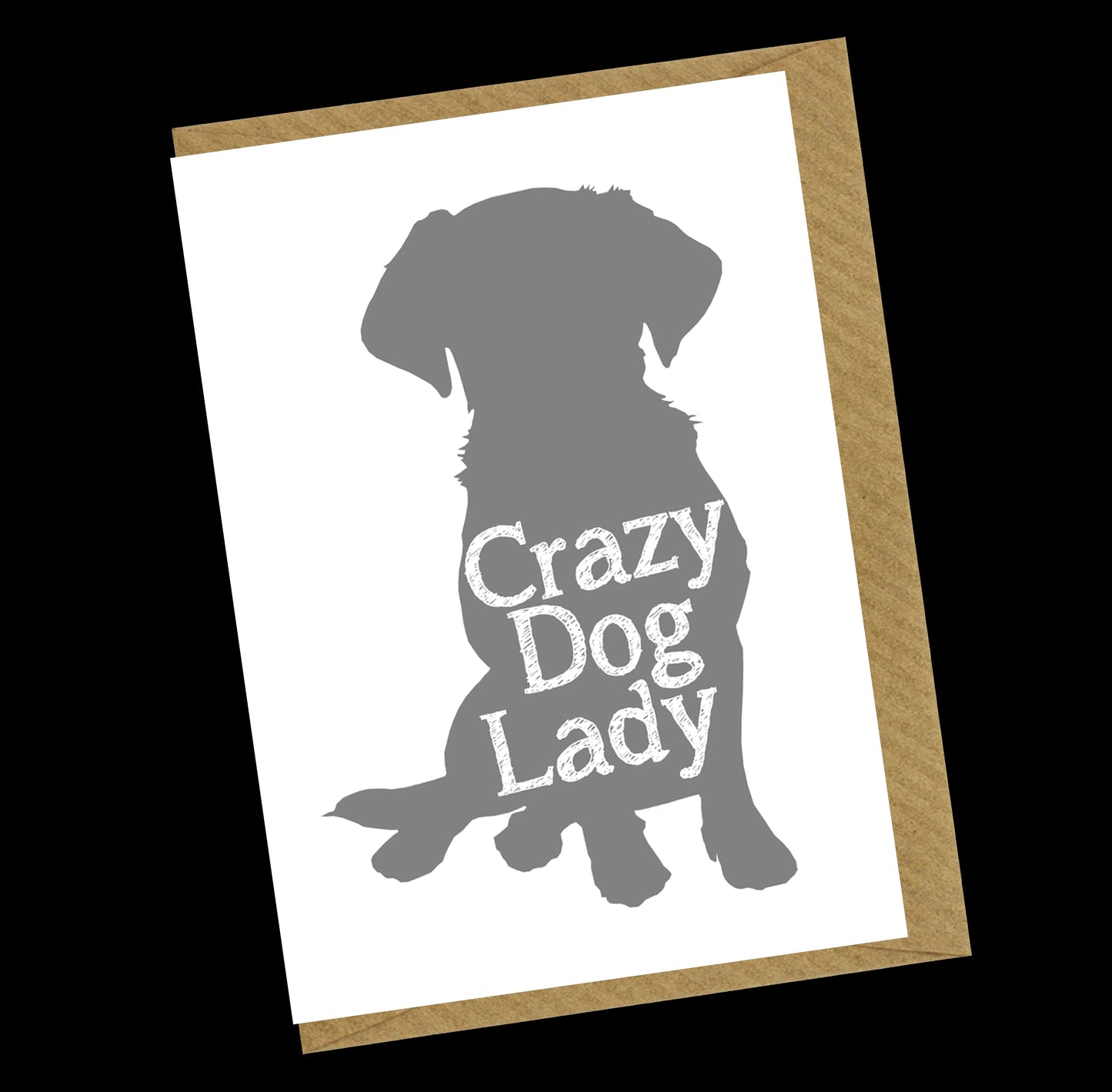Crazy Dog Lady Greetings Card