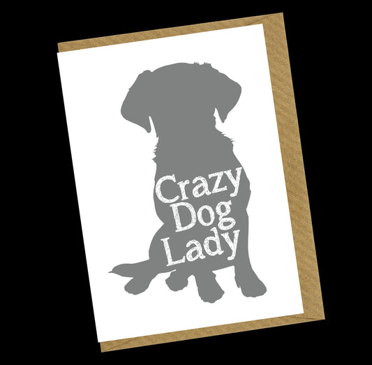 Crazy Dog Lady Greetings Card