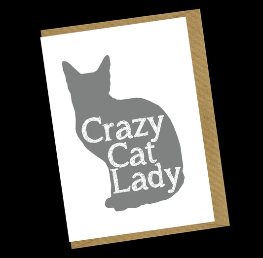 Crazy Cat Lady Greetings Card