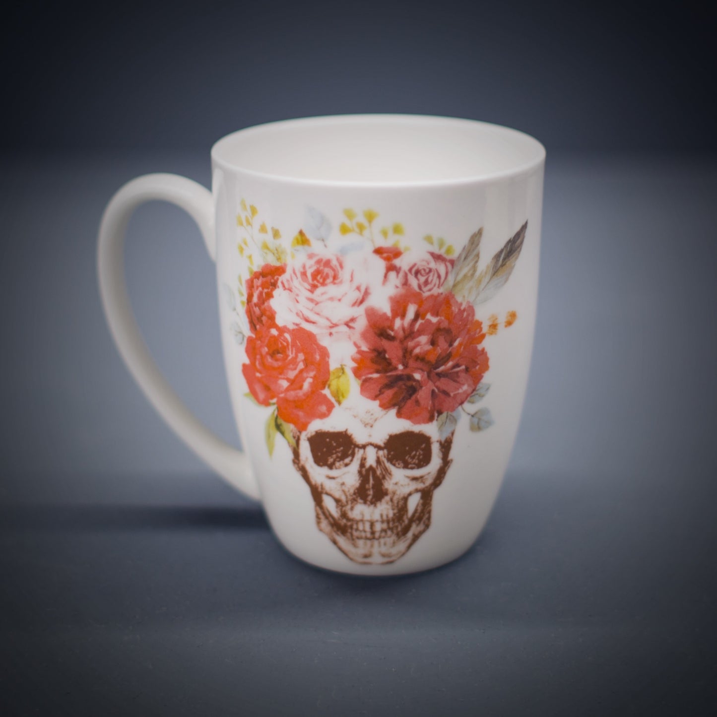 Floral Skull Bone China/Stoneware Mug