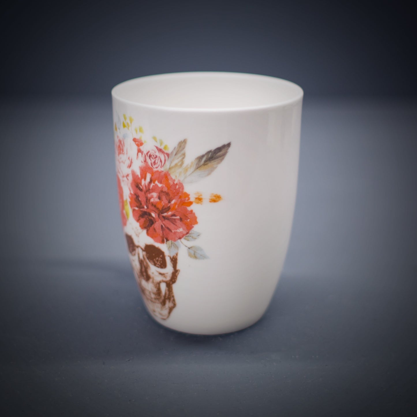 Floral Skull Bone China/Stoneware Mug