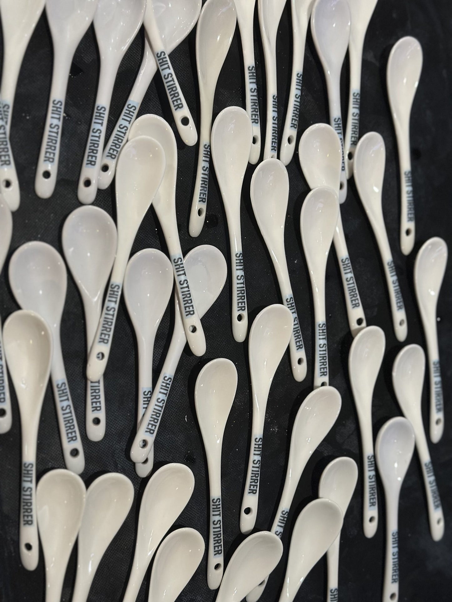 Shit Stirrer Ceramic Spoon