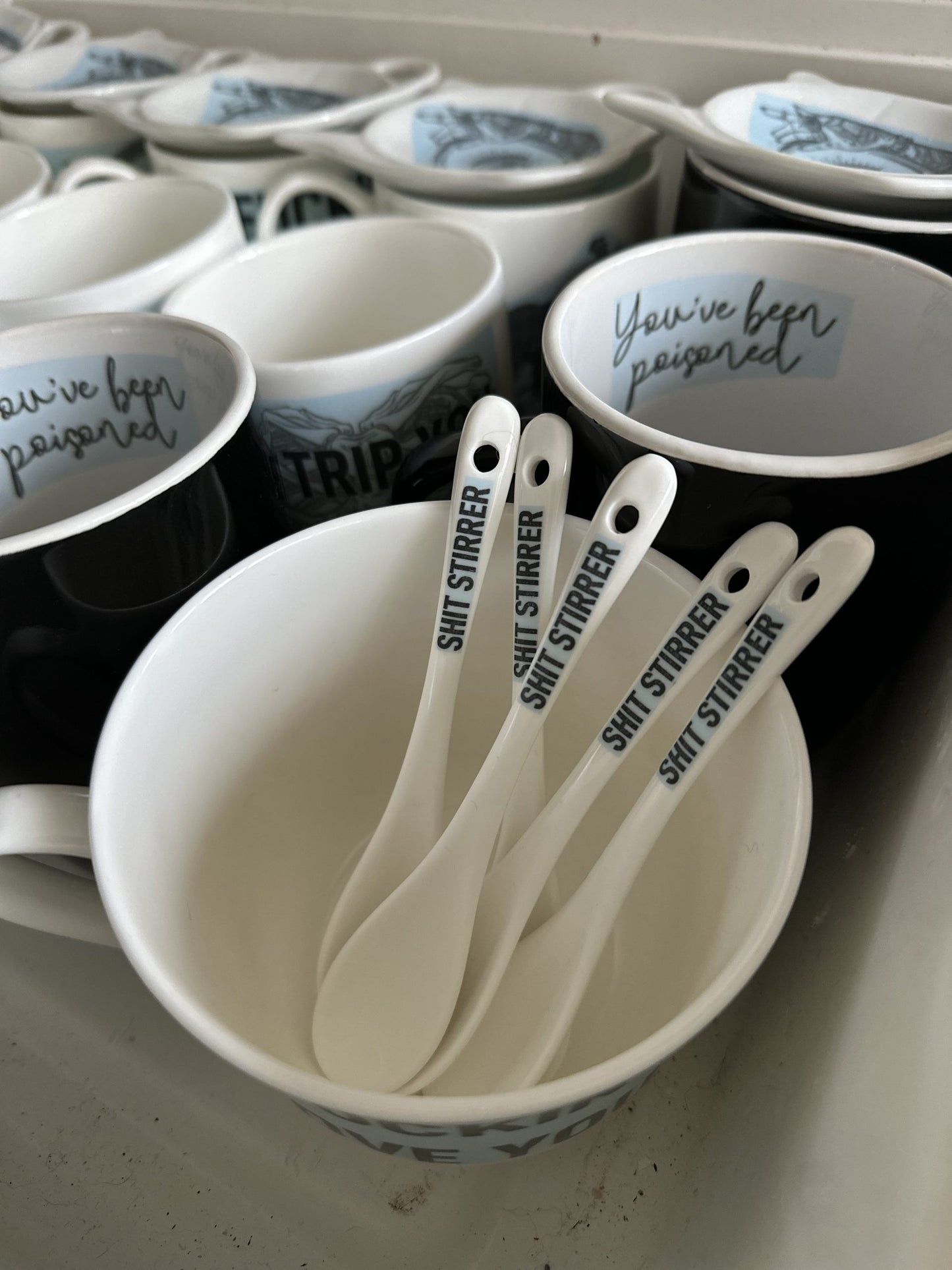 Shit Stirrer Ceramic Spoon