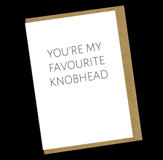 Knobhead Greetings Card