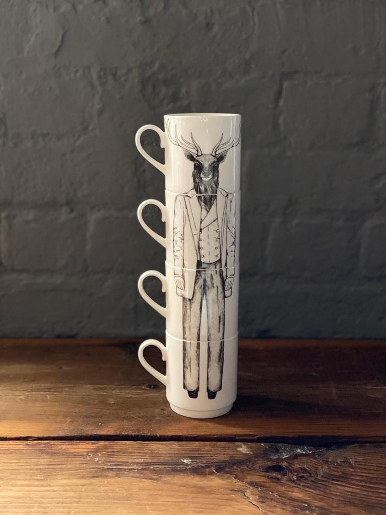Stag Stacking Mug Set