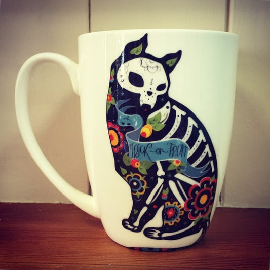 Trick or Treat Cat Bone China/Stoneware Mug
