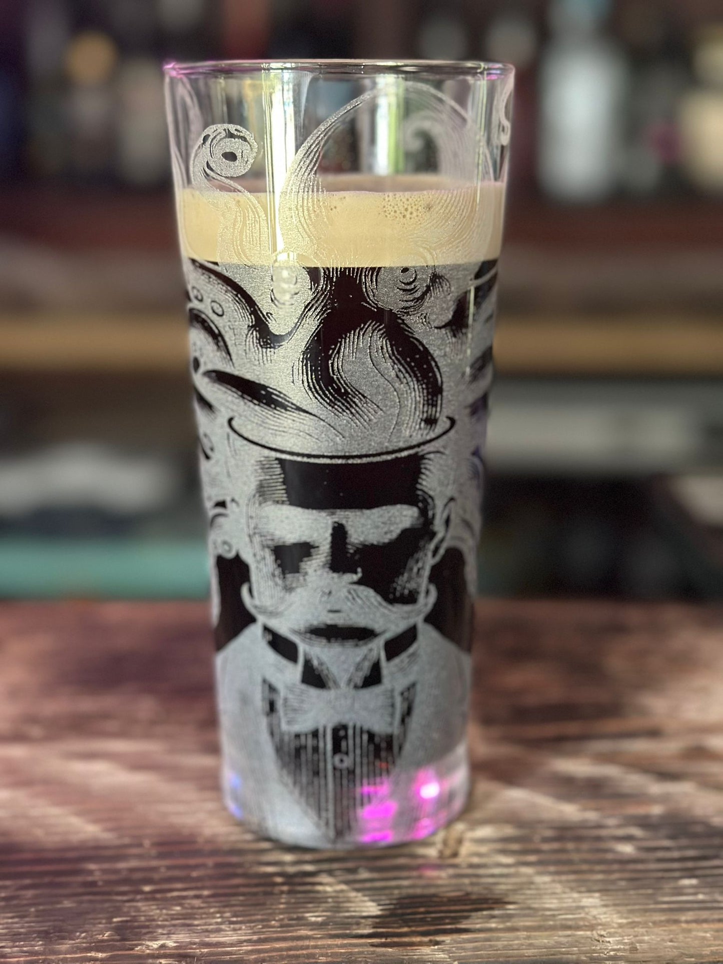 Kraken King Laser Engraved Pint Glass
