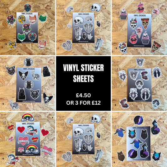 A6 Sticker Sheets £4.50 each or for £12