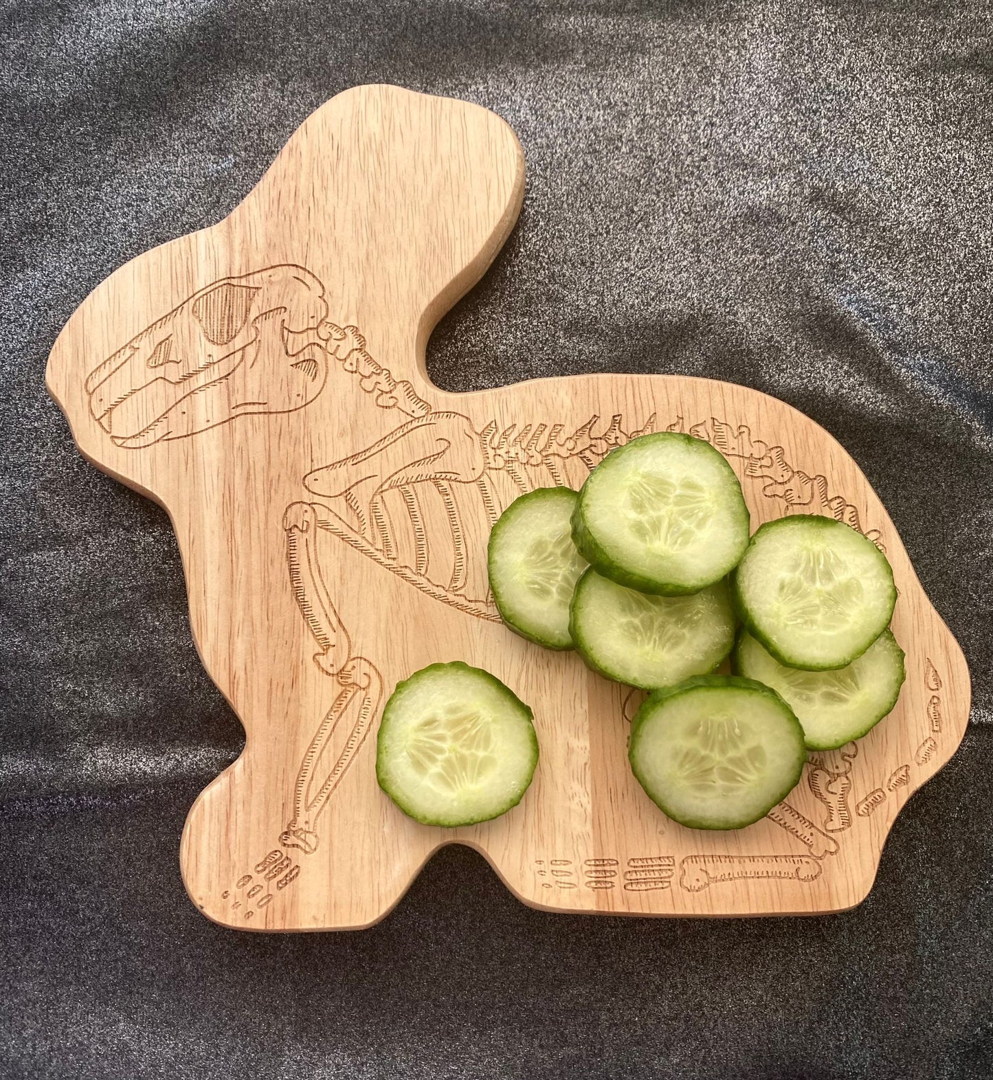 Laser Engraved Wooden Bunny Chopping Board