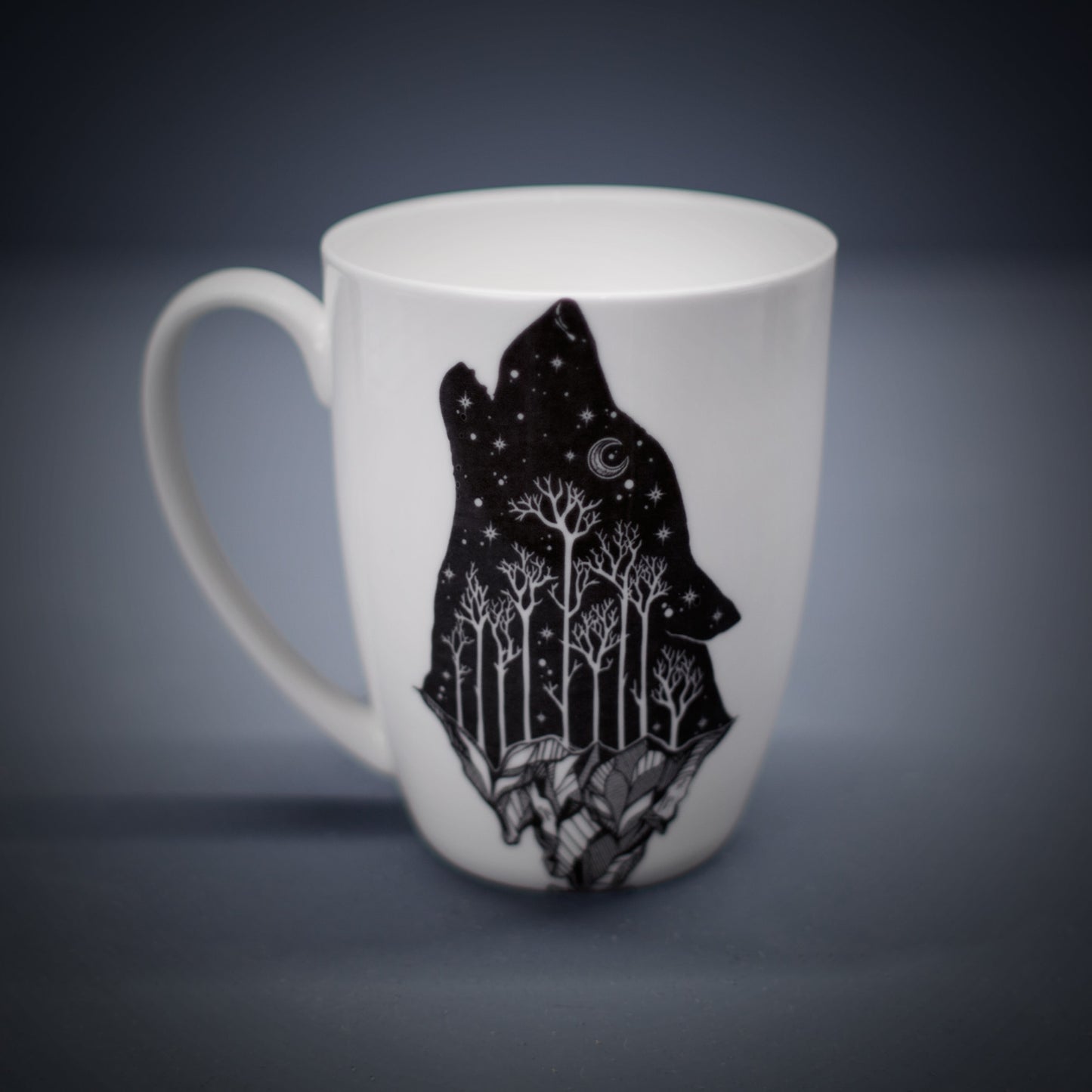 Howling Wolf Bone China/Stoneware Mug