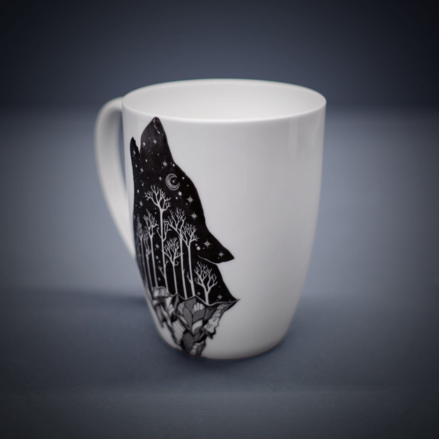 Howling Wolf Bone China/Stoneware Mug