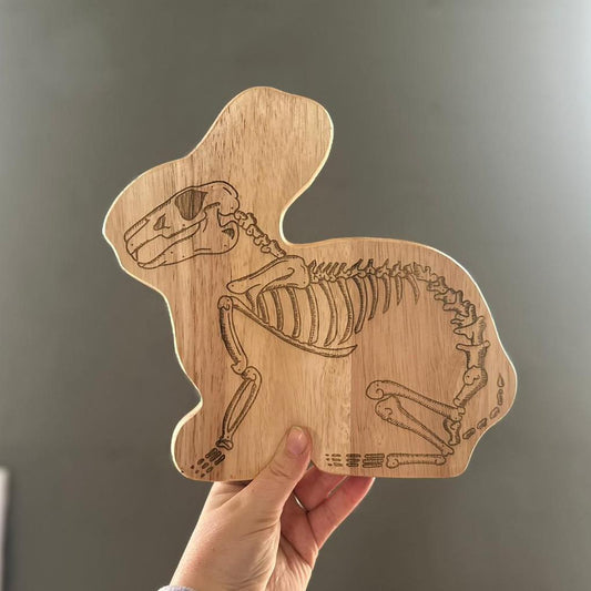 Laser Engraved Wooden Bunny Chopping Board