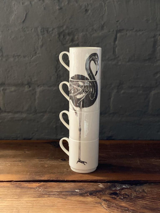 Anatomical Flamingo Stacking Mug Set