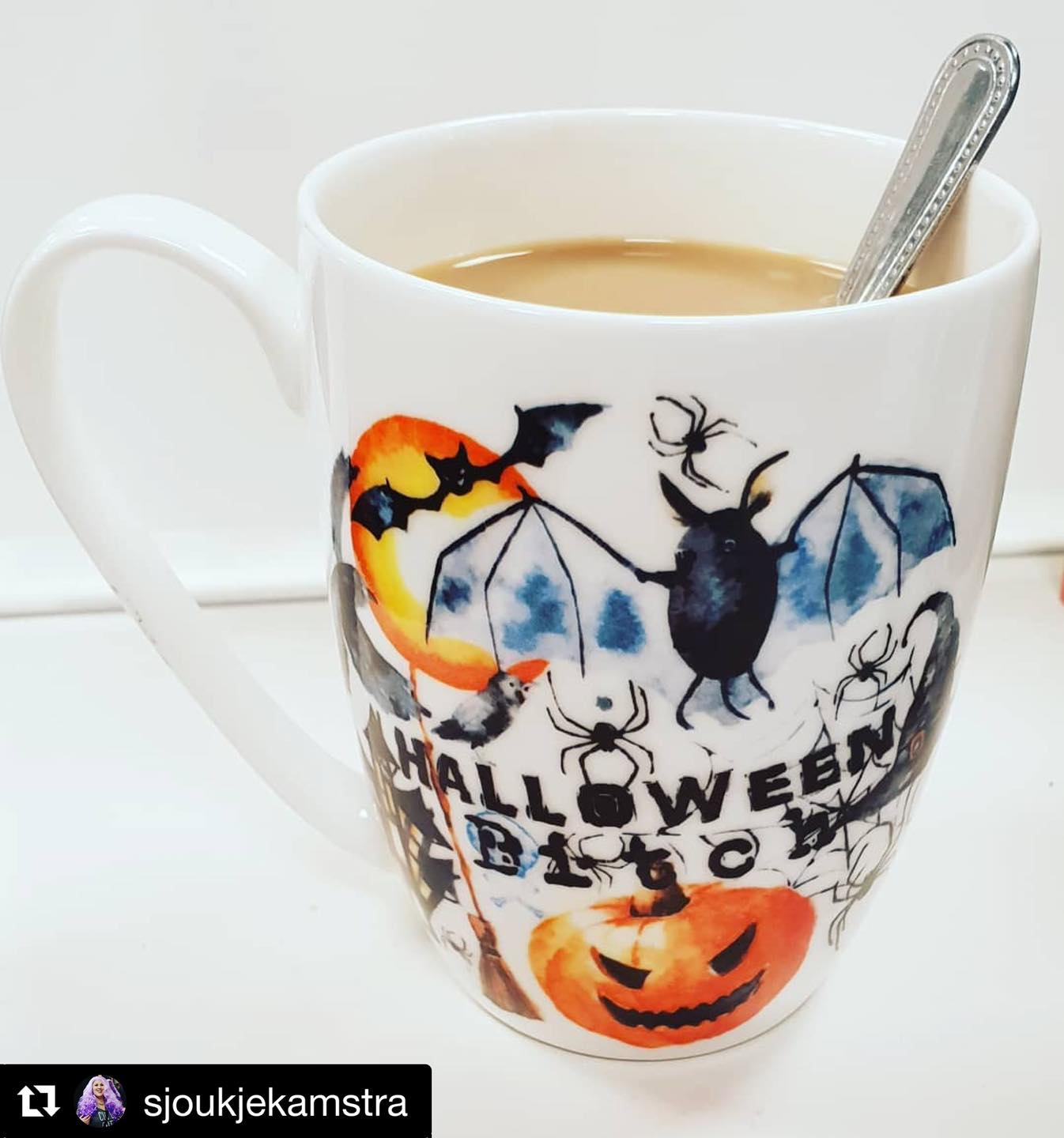 Halloween Bitch Bone China/Stoneware Mug