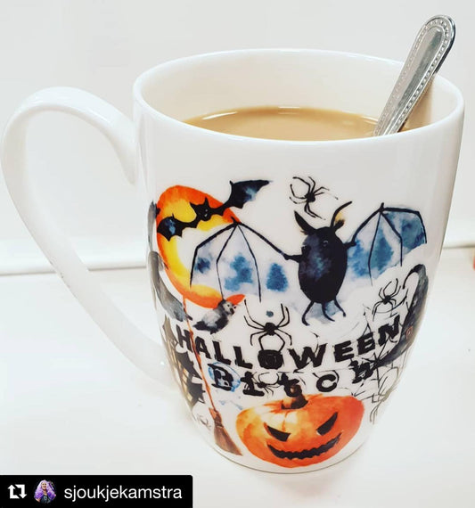 Halloween Bitch Bone China/Stoneware Mug