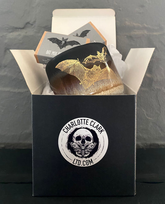 Limited Edition 24 Carat Gold Print Flying Bats Plant Pot