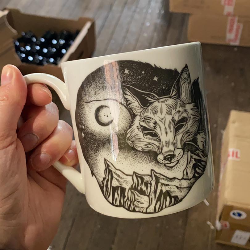 Midnight Fox Bone China/Stoneware Mug