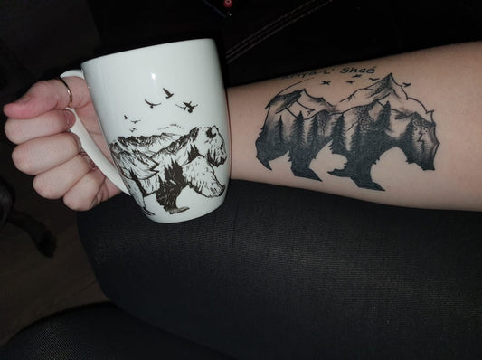Mountain Bear Bone China/Stoneware Mug